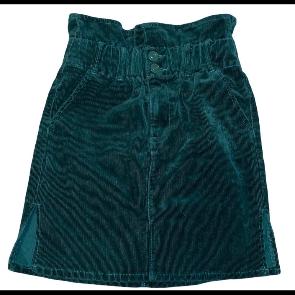 Shinestar Dark Teal Corduroy Skirt